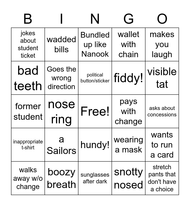 Ralston vs. Plattsmouth Bingo Card