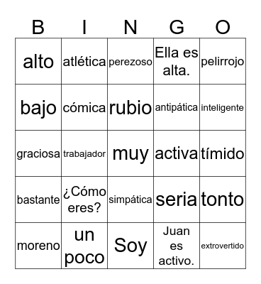 Wheel Vocabulary (3) Bingo Card