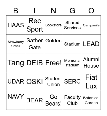 Staff Appreciation Bingo Card