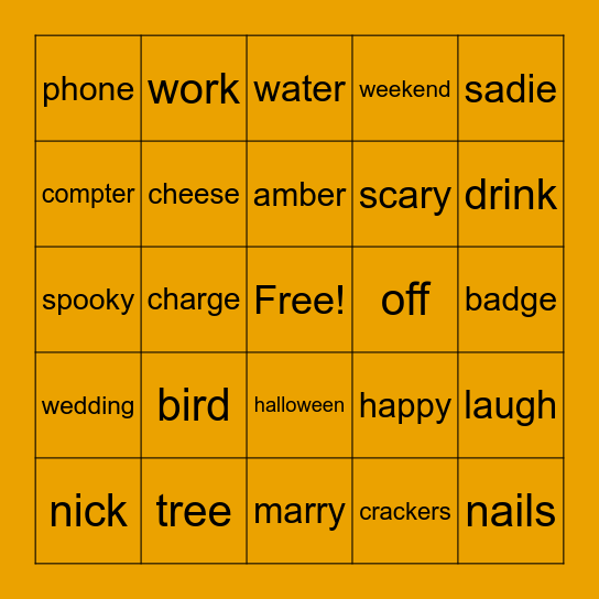 CX Week Bingo! Bingo Card