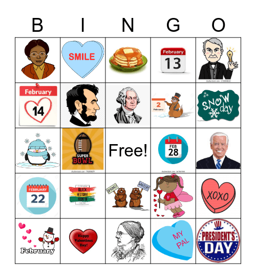 February Bingo Card