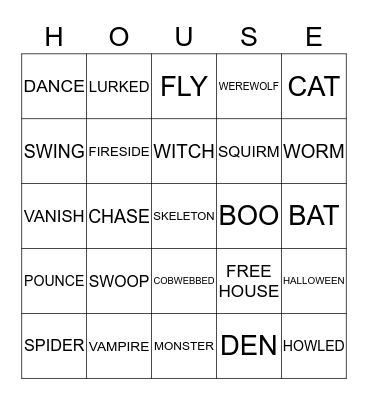 Halloween  Bingo Card