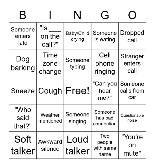 Mark's Virtual Farewell Party Bingo Card