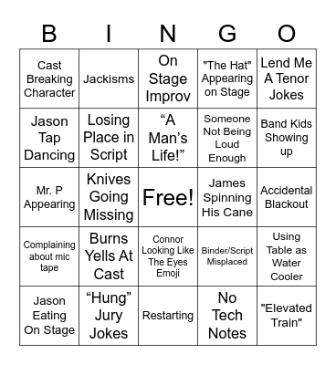 12 Angry Jurors Tech Week Bingo Card