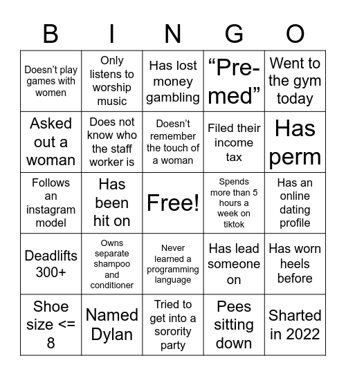 Human Bingo Card