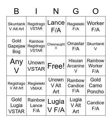 Paradigm Trigger Bingo Card