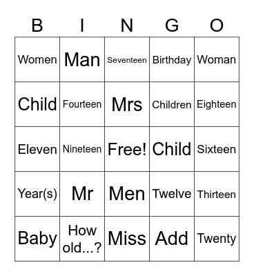 Bingo Card