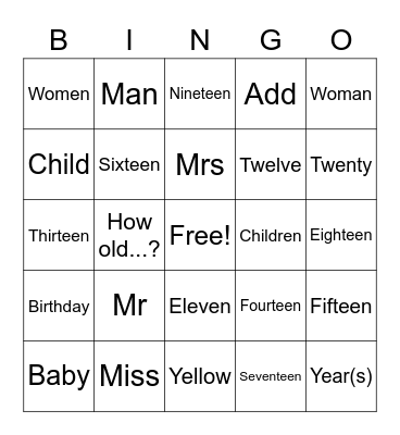 Bingo Card