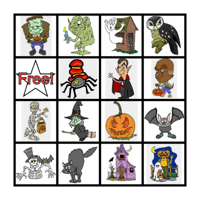 Halloween Bingo! Bingo Card