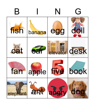 ABC-DEF Bingo Card