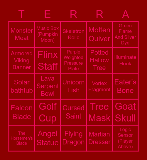 Sinning x2 Bingo Card