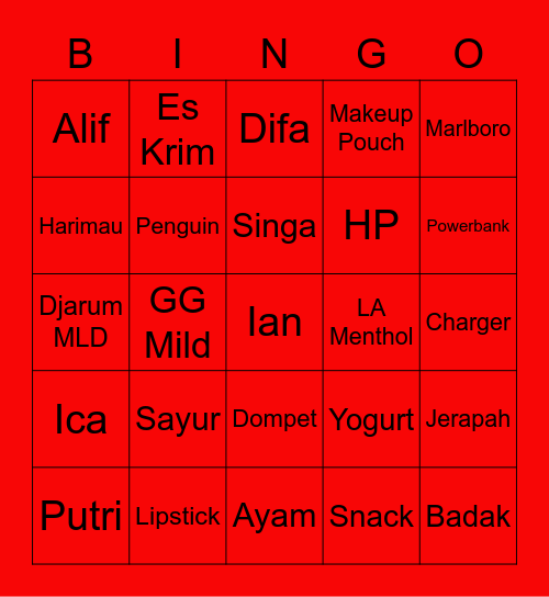 vDPRIAN90 Bingo Card