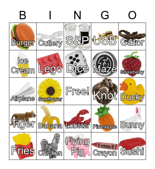 Cufflink Bingo Card