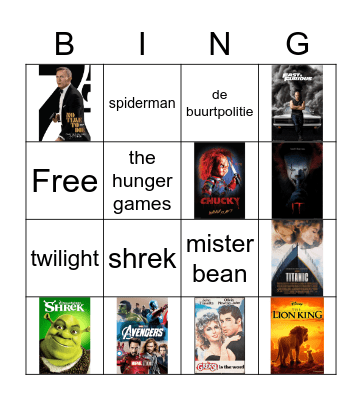 MOVIE Bingo Card