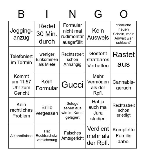 RAST-Bingo Card