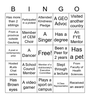 Trivial Bingo Card