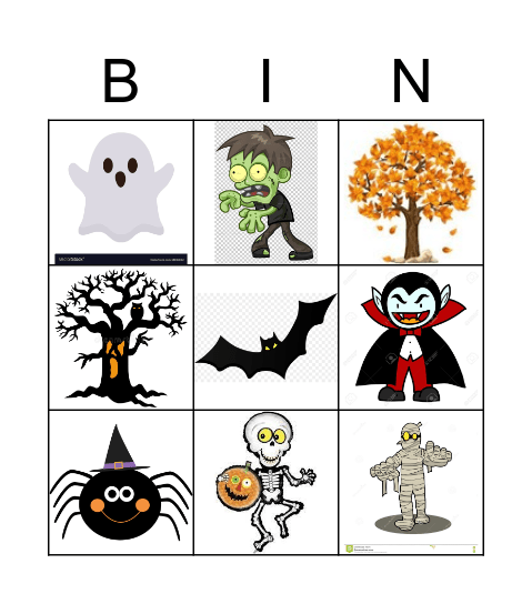 Halloween bingo Card