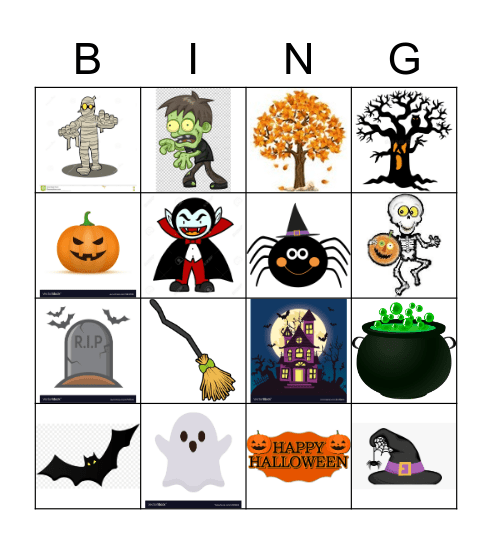 Halloween bingo Card