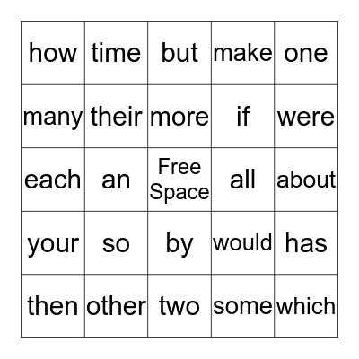 Bingo Card