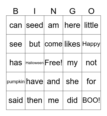 Happy Halloween - Novalee, Micah, and Ryan:) Bingo Card