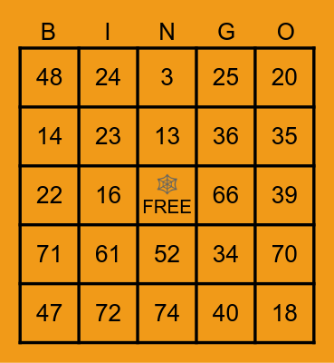 HCCA HALLOWEEN Bingo Card