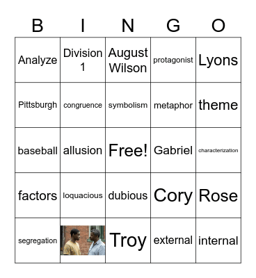 Fences Bingo Card