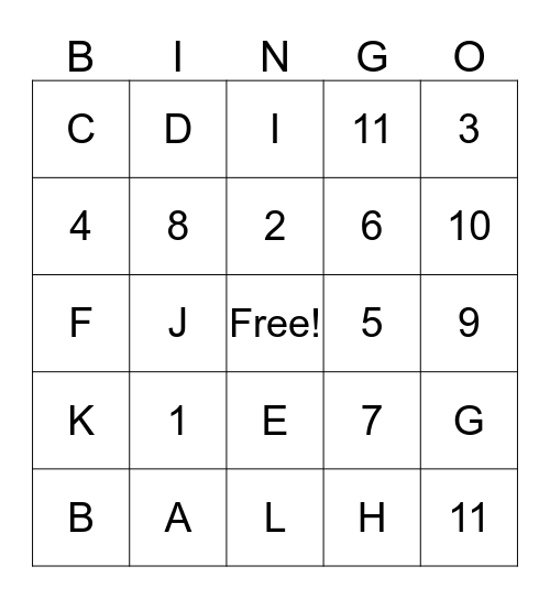 FALL PARTY BINGO Card