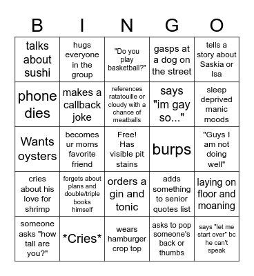 Austin Bingo Card