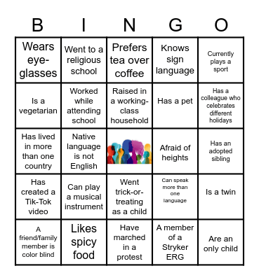 DE & I  Bingo Card