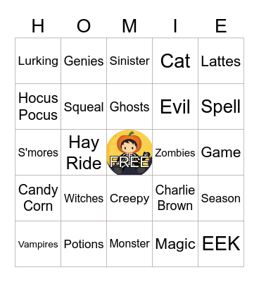 Halloween@Home: October 24-29 Bingo Card
