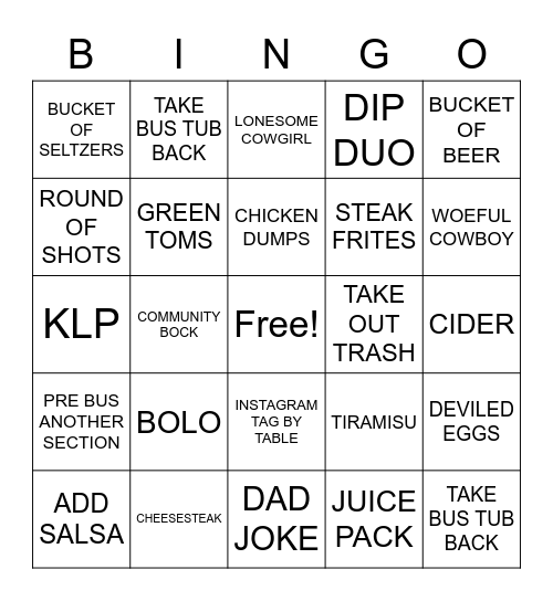 HAPPY NATIONAL JAMESON DAY Bingo Card