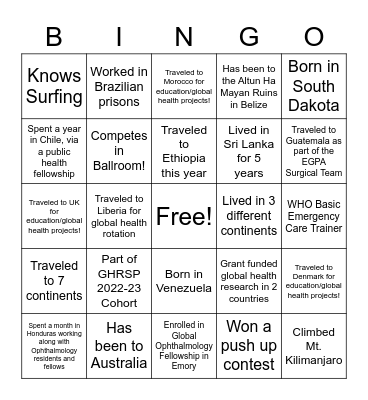 Bingo Card