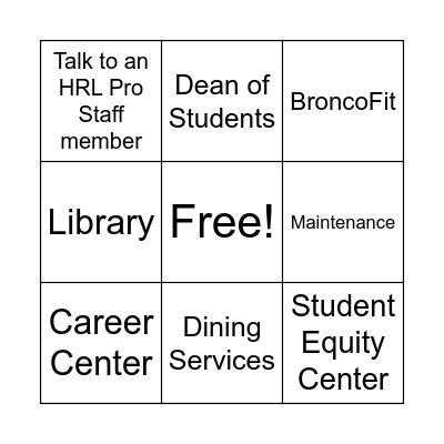 Spring Training Mixer Bingo Card