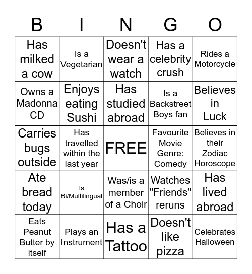 Bingo Card