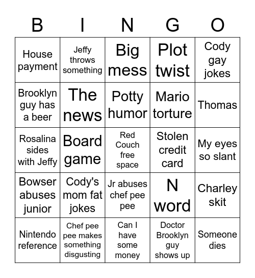 Sml Bingo Card