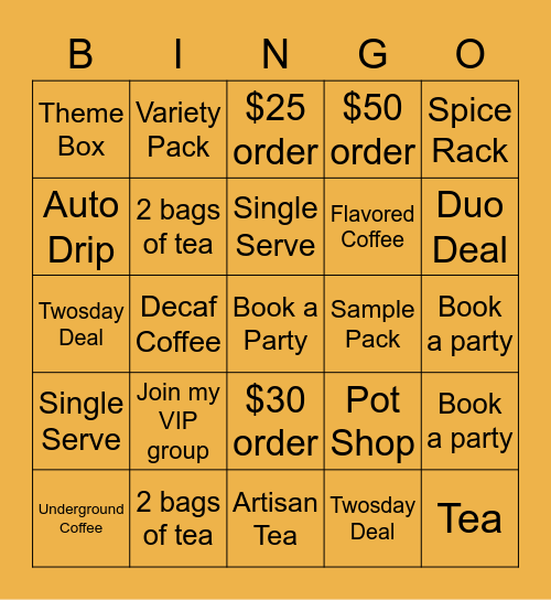 October Bonus Bingo Board Bingo Card