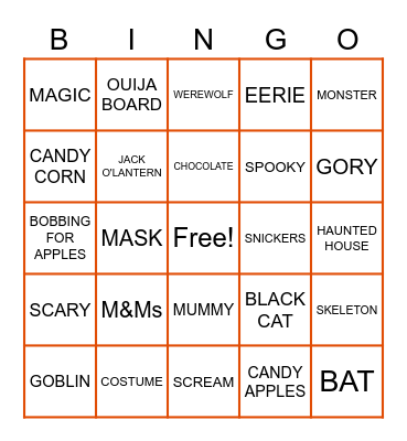 Halloween BINGO!! Bingo Card