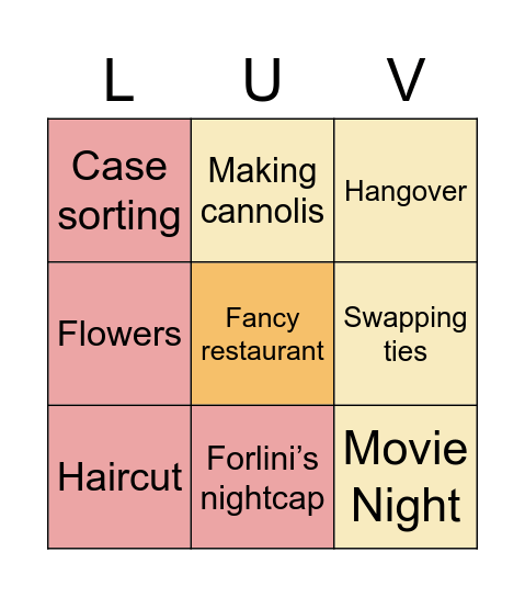 Barisi Bingo Card