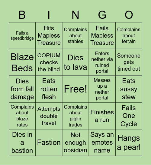 PMDkat Speedruns Bingo Card