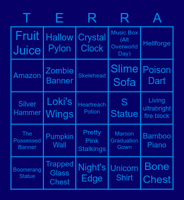 Awful night beast Bingo Card