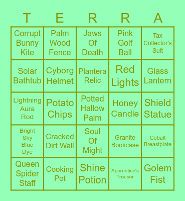 the final countdown Bingo Card