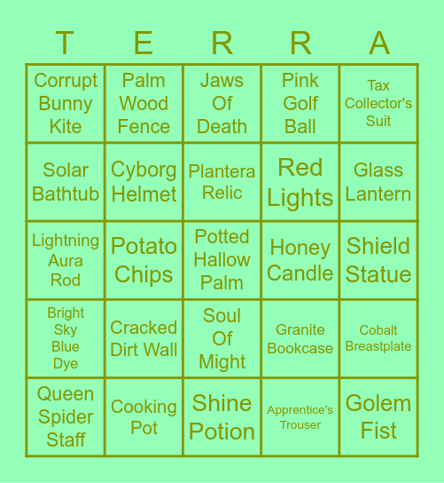 the final countdown Bingo Card