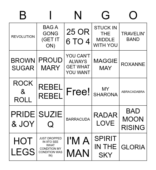 LEGENDS 2 Bingo Card