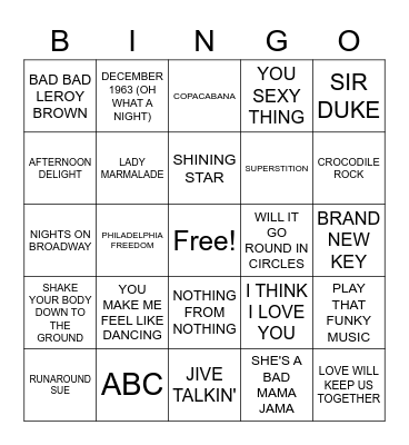 TAVERN 4 Bingo Card