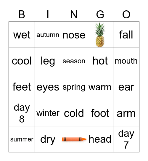 Exercise 4 Bingo Card