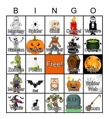 Halloween Bingo Card