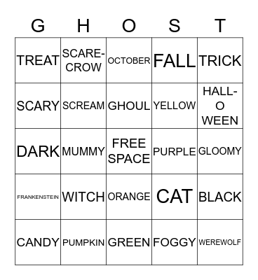 HALLOWEEN BINGO Card