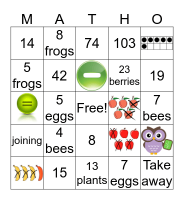 Math Wizard Bingo Card