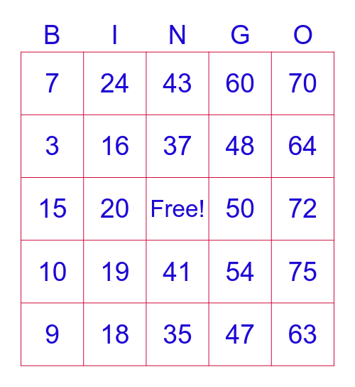 BINGO 2022 Bingo Card