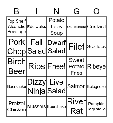 Main Street Bingo Card